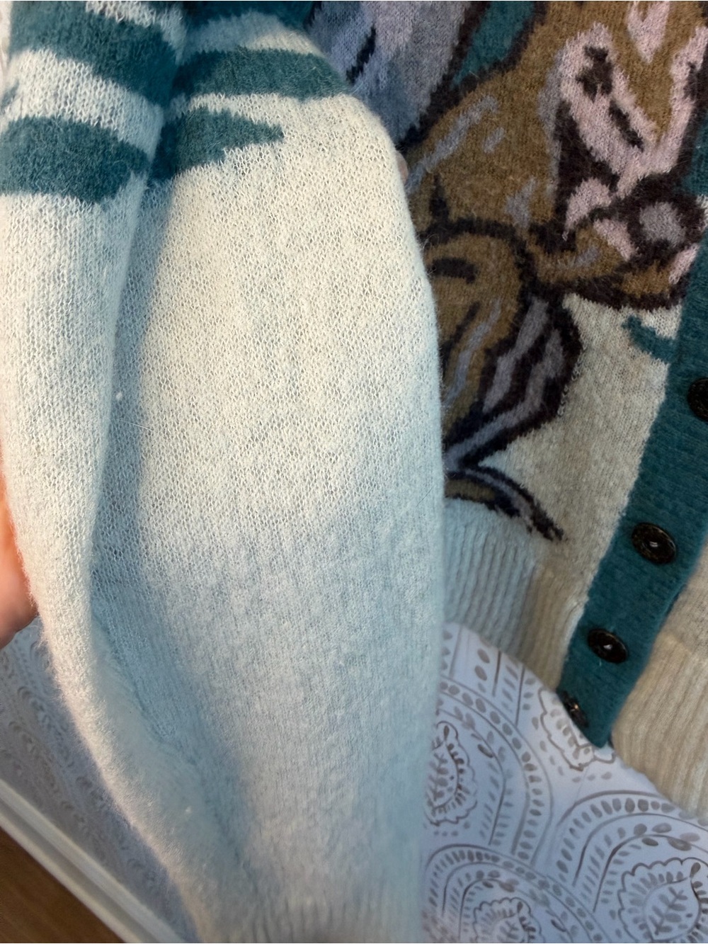 Anthropologie “Time to Gather” RARE ~ SEEN ON GLEE Cardigan Wool/Angora Blend - Picture 5 of 13